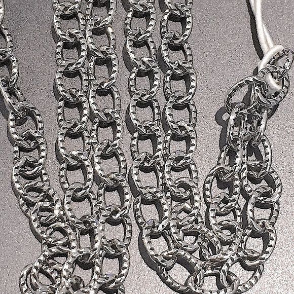 BARSE Textured Links Sterling Silver Necklace 20” - Picture 2 of 10